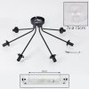 Koyoto lampa sufitowa, kula świetlna 82 cm przezroczysty, 7-punktowe