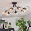 Koyoto lampa sufitowa, kula świetlna 82 cm przezroczysty, 7-punktowe