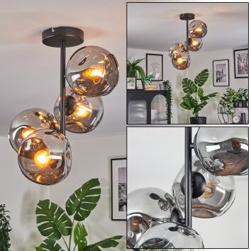 Ripoll Lampa sufitowa, Kula świetlna Przydymiony, 4-punktowe