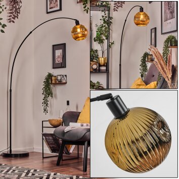 Ripoll Lampa stojąca, Lampy łukowe Czarny, 1-punktowy