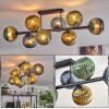 Koyoto Lampa sufitowa, Kula świetlna Niebeieski, Złoty, Zielony, 8-punktowe