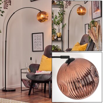 Ripoll Lampa stojąca, Lampy łukowe Czarny, 1-punktowy