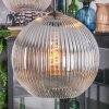 Koyoto lampa wisząca, kula świetlna, lampa wisząca kaskadowa bursztynowy, przezroczysty, przydymiony, 4-punktowe