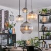Koyoto lampa wisząca, kula świetlna, lampa wisząca kaskadowa bursztynowy, przezroczysty, przydymiony, 4-punktowe