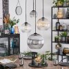 Koyoto lampa wisząca, kula świetlna, lampa wisząca kaskadowa bursztynowy, przezroczysty, przydymiony, 4-punktowe