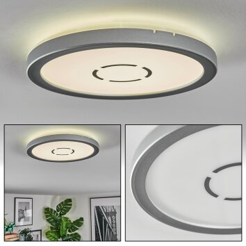 Simonstorp Lampa sufitowa, Panel LED Srebrny, Biały, 1-punktowy
