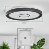 Simonstorp Lampa sufitowa, Panel LED Czarny, Biały, 1-punktowy