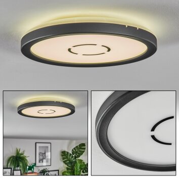 Simonstorp Lampa sufitowa, Panel LED Czarny, Biały, 1-punktowy