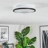 Onara Lampa sufitowa, Panel LED Czarny, Biały, 1-punktowy