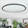 Onara Lampa sufitowa, Panel LED Czarny, Biały, 1-punktowy