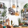 Ripoll Lampa wisząca, Kula świetlna, Lampa wisząca W kolorze bursztynu, Przezroczysty, Przydymiony, 6-punktowe