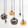Ripoll Lampa wisząca, Kula świetlna, Lampa wisząca W kolorze bursztynu, Przezroczysty, Przydymiony, 6-punktowe