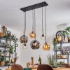 Ripoll Lampa wisząca, Kula świetlna, Lampa wisząca W kolorze bursztynu, Przezroczysty, Przydymiony, 6-punktowe