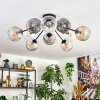 Ripoll Lampa sufitowa, Kula świetlna W kolorze bursztynu, Przezroczysty, Przydymiony, 10-punktowe