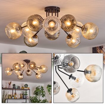 Ripoll Lampa sufitowa, Kula świetlna W kolorze bursztynu, Przezroczysty, Przydymiony, 10-punktowe Ripoll Lampa sufitowa, Kula świetlna W kolorze bursztynu, Przezroczysty, Przydymiony, 10-punktowe