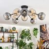 Ripoll Lampa sufitowa, Kula świetlna W kolorze bursztynu, Przezroczysty, Przydymiony, 10-punktowe