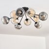 Ripoll Lampa sufitowa, Kula świetlna W kolorze bursztynu, Przezroczysty, Przydymiony, 10-punktowe