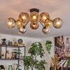 Ripoll lampa sufitowa, kula świetlna złoty, przezroczysty, miedziany, przydymiony, 10-punktowe