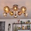 Ripoll lampa sufitowa, kula świetlna złoty, przezroczysty, miedziany, przydymiony, 10-punktowe