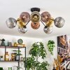 Ripoll lampa sufitowa, kula świetlna złoty, przezroczysty, miedziany, przydymiony, 10-punktowe