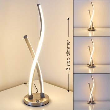 Tervo Lampa stołowa LED Nikiel matowy, 2-punktowe