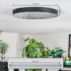 Elmar Lampa sufitowa, Panel LED Czarny, 1-punktowy