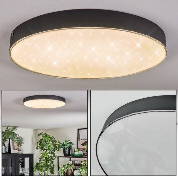 Elmar Lampa sufitowa, Panel LED Czarny, 1-punktowy