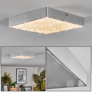 Esmar Lampa sufitowa, Panel LED Srebrny, 1-punktowy