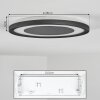 Gelan Lampa sufitowa, Panel, Lampa ścienna LED Czarny, Biały, 1-punktowy