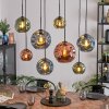 Ripoll lampa wisząca, kula świetlna, lampa wisząca niebeieski, zielony, miedziany, 8-punktowe