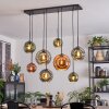 Ripoll lampa wisząca, kula świetlna, lampa wisząca niebeieski, zielony, miedziany, 8-punktowe