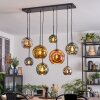 Ripoll lampa wisząca, kula świetlna, lampa wisząca niebeieski, chrom, złoty, zielony, miedziany, przydymiony, 8-punktowe