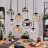 Gastor lampa wisząca, kula świetlna, lampa wisząca bursztynowy, chrom, przezroczysty, przydymiony, 8-punktowe