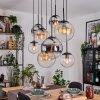 Gastor lampa wisząca, kula świetlna, lampa wisząca bursztynowy, chrom, przezroczysty, przydymiony, 8-punktowe