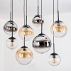 Gastor lampa wisząca, kula świetlna, lampa wisząca bursztynowy, chrom, przezroczysty, przydymiony, 8-punktowe