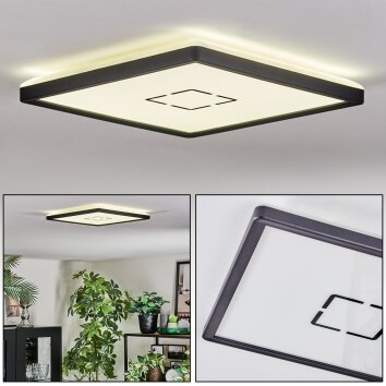 Simonstorp Lampa sufitowa, Panel LED Czarny, Biały, 1-punktowy