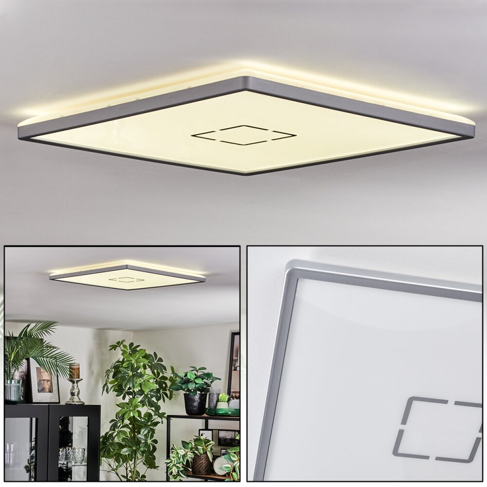 Simonstorp Lampa sufitowa, Panel LED Srebrny, Biały, 1-punktowy main product photo