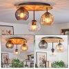 Koyoto lampa sufitowa, kula świetlna 40 cm kolory naturalne, czarny, 3-punktowe
