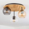 Koyoto lampa sufitowa, kula świetlna 40 cm kolory naturalne, czarny, 3-punktowe
