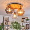 Koyoto lampa sufitowa, kula świetlna 40 cm kolory naturalne, czarny, 3-punktowe