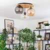 Koyoto lampa sufitowa, kula świetlna 40 cm kolory naturalne, czarny, 3-punktowe