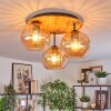 Koyoto Lampa sufitowa, Kula świetlna 40 cm Ecru, Czarny, 3-punktowe