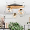 Ripoll Lampa sufitowa, Kula świetlna Ecru, Czarny, 3-punktowe
