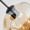 Ripoll lampa wisząca, kula świetlna, lampa wisząca bursztynowy, chrom, przezroczysty, przydymiony, 4-punktowe