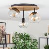 Koyoto lampa sufitowa, kula świetlna 40 cm kolory naturalne, czarny, 3-punktowe