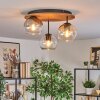 Koyoto lampa sufitowa, kula świetlna 40 cm kolory naturalne, czarny, 3-punktowe