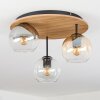 Koyoto lampa sufitowa, kula świetlna 40 cm kolory naturalne, czarny, 3-punktowe