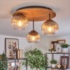 Koyoto lampa sufitowa, kula świetlna 40 cm kolory naturalne, czarny, 3-punktowe