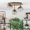 Koyoto lampa sufitowa, kula świetlna 40 cm kolory naturalne, czarny, 3-punktowe