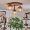 Koyoto lampa sufitowa, kula świetlna 40 cm kolory naturalne, czarny, 3-punktowe